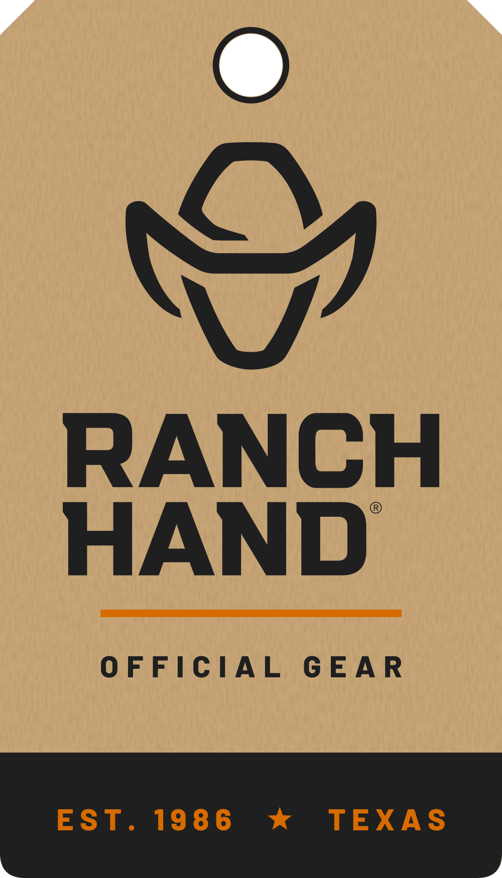 Ranch Hand hang tag front