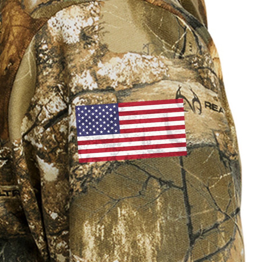 Ranch Hand Realtree EDGE Camo Hoodie &mdash; Realtree EDGE, sleeve flag close-up