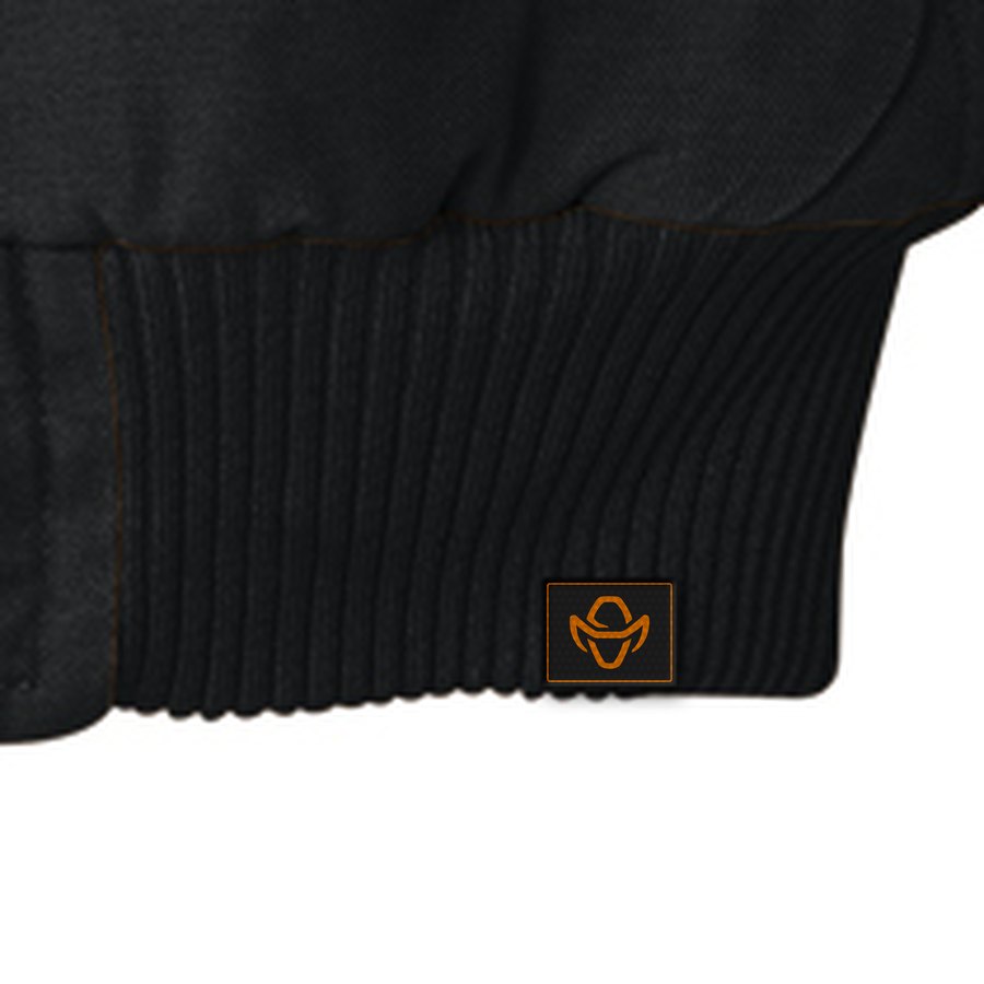 Ranch Hand Carhartt Duck Active Jac &mdash; Black, hem tag close-up